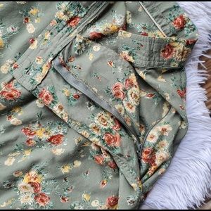 Vintage 90s Lizsport Floral Maxi Prairie Skirt